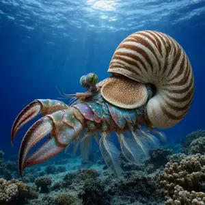 Mantis shrimp + Nautilus